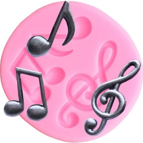 Music Note Silicone Molds Fondant Cake Decorating Tools Sugarcraft Cupcake Topper Candy Polymer Clay Chocolate Gumpaste Moulds