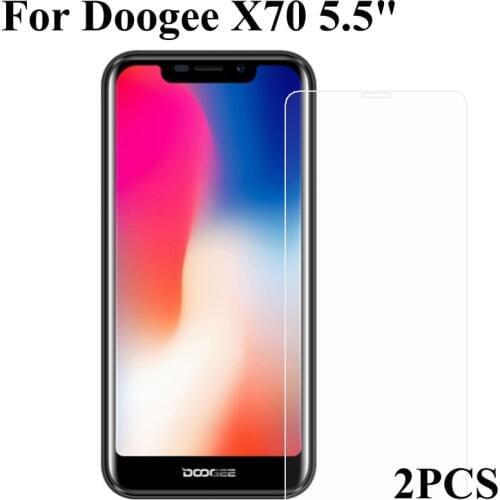 2PCS For Doogee X70 Tempered Glass Film Protective Replacemant For Doogee X 70 Glass Phone Screen Protector Mobile Phone Film