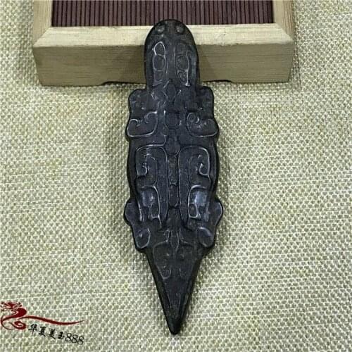 Red mountain culture collection iron Meteorite carved totem PENDANT