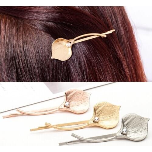 Women Hair Clip Calla Hairpin Alloy Flowers Pearl Side Clip Lily Chic Like Some Hair Accessories Three Colors Barrettes Trendy