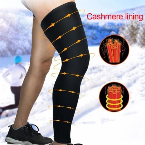 1PCS Sports Silicone Antiskid Long Knee Support Brace Pad Protector Sport Basketball Leg Sleeve Sports Kneepad in stock