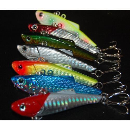 10PCS fishing fish Minnow VIB hook lure baits 7cm 7.5g Free shipping