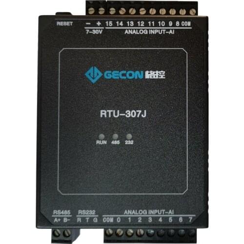 16AI analog input 4-20mA 0-10VModbusRTU module 0.1% precision ADC acquisition transmission, compatible with RS485+232