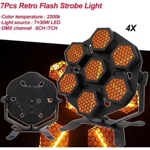 2018 High Quality LED Lamp 7X100W Retro Flash Light Stage Light DJ Party Colorful Spot Light Indoor Ballroom Show Lighting