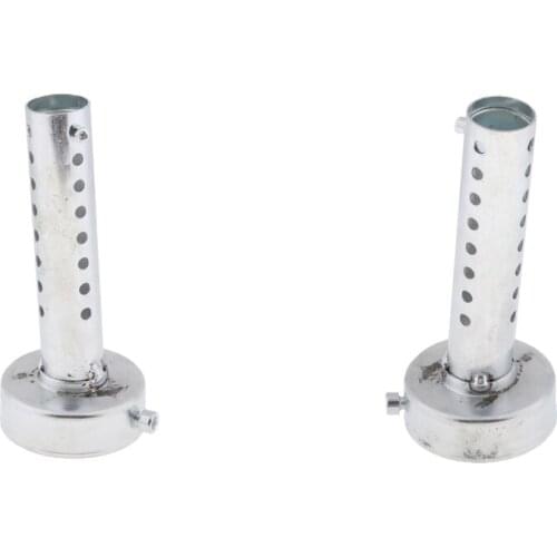 2 x 60mm Silver Stainless Steel Motorcycle Exhaust Can Muffler Insert Baffle DB Killer Silencer Adjustable