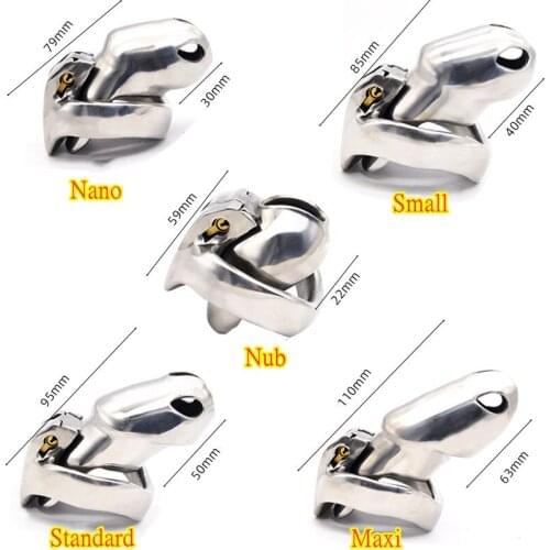 316 Stainless Steel HT-V4 Male Chastity Device,Metal Cock Cage,Penis Ring,Chastity Lock,Fetish BDSM Sex Toys For Men Gay