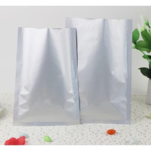 6x9cm Small Plain pocket 200pcs Silver Matte aluminium foil bags heat sealable - Dumb Aluminum plastic pouches Food pack sachet