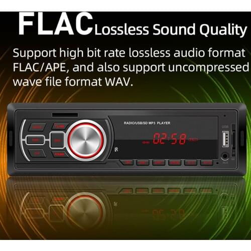 1 DIN Car Radio Car audio FM Bluetooth MP3 Audio Player Bluetooth cellphone Handfree USB/SD Car Stereo Radio In Dash Aux-Input
