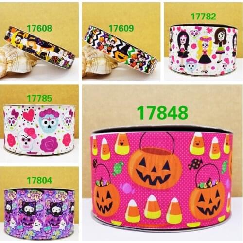 Free shipping 50 yard cartoon printed grosgrain ribbon 17848