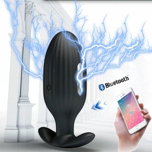 APP Remote Control Vibrator Electric Shock Male Prostate Massage Vibrating ButtPlug Anal sex Orgasm Stimulator Adult Sex Toy men