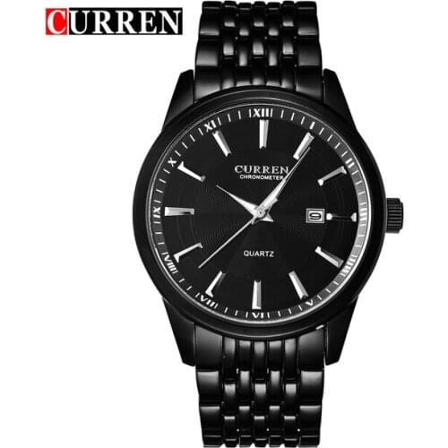 CURREN Luxury Brand Stainless Steel Business Wrist Watches Sports Quartz Watch Mens Watch Men Clock 8052 dropshipping