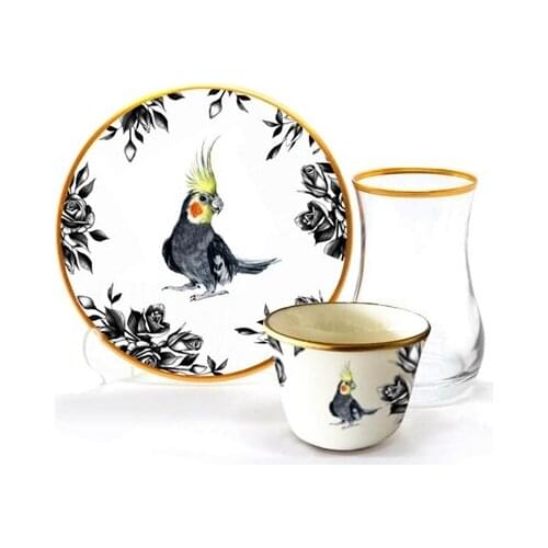 Drop Efe Tea & Arabian Coffee Cup Set 18 Pieces Sultan