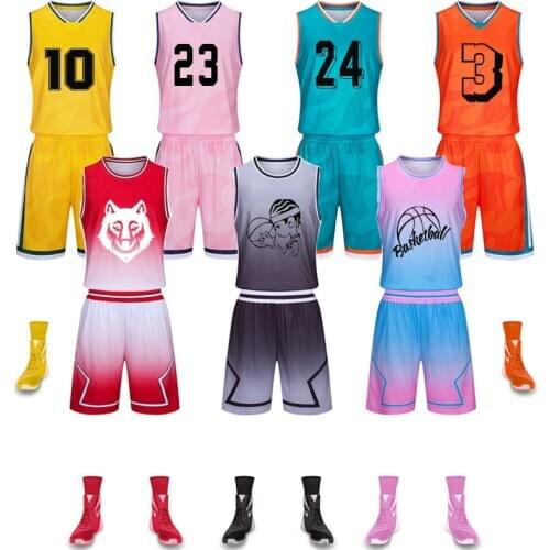 Custom 2021 Kids Basketball Jersey Set , Basketball uniform Men Sports Suit Training Shirt Shorts,Team USA basketball jersey