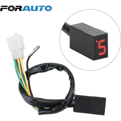 FORAUTO Gear Indicator Motorcycle Exterior LED Display 5 Gears Motorcycle Shift Lever Sensor Universal Moto Accessories