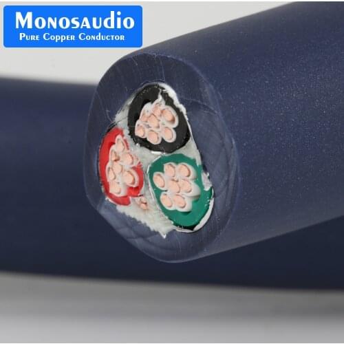 Monosaudio P902 99.998% pure copper power cable main power cord AC cable line Powerflux Interconnect cable Isolation Power cable