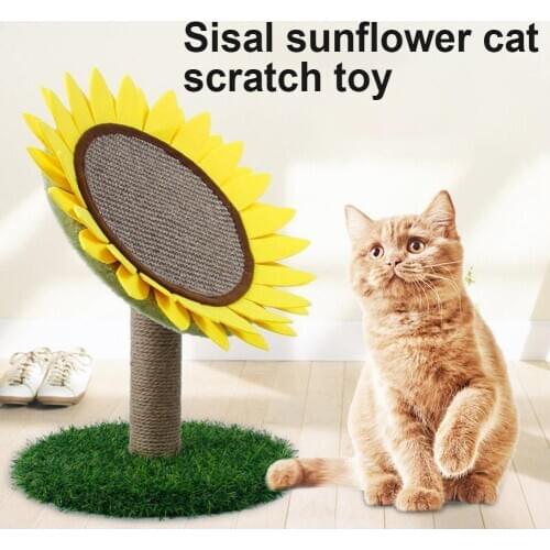 Cat Scratcher Mat Climbing Tree Sisal Cat Scratch Board Furniture Protector Cat Play Toys Sunflower toys for cats