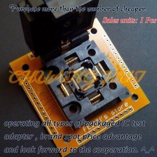 IC TEST TQFP48 QFP48 FPQ48 test socket FPQ-48-0.5-06 socket Adapter Pitch=0.5mm Size=7X7mm /9X9mm