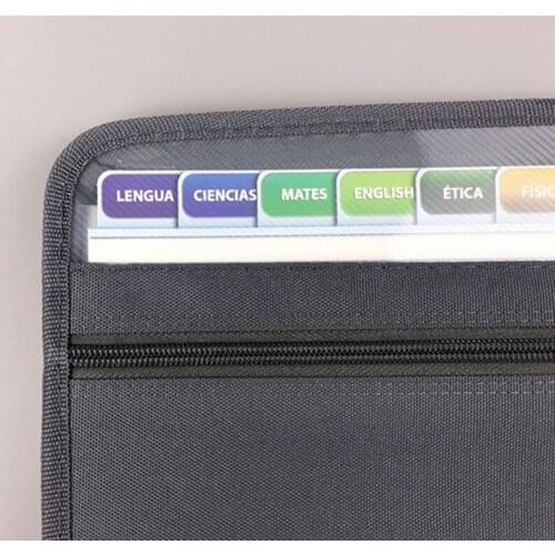 A4 Multi-layer Organ Bag Zipper Information Briefcase Document File Folder Pack T3LB