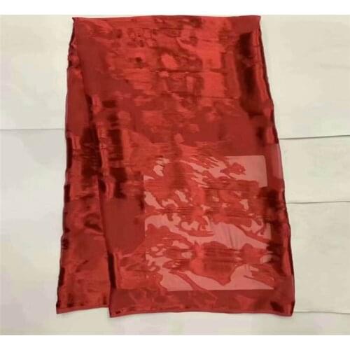 2021 Latest Design High quality African Silk Fabric Embroidered Floral Pattern For Lady Dress Silk Fabric 5 Yards! LXF44195