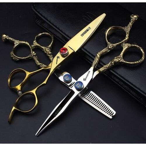New 6 inch 440c Professional Hair Cutting Scissors Hairdressing Scissors Barber precision scissors hair scissors set haircuts