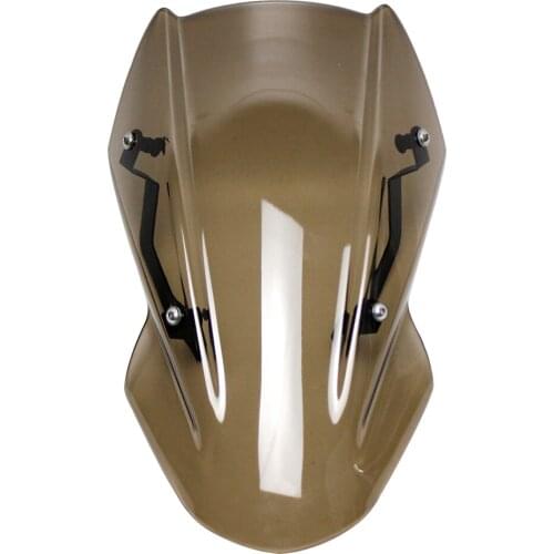 Motorcycle Plastic Windshield Windscreen Wind Shield Screen Protector with Mounting Bracket for Kawasaki Z650 Z-650 2017- 2019