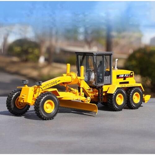 Diecast 1:35 Grader Alloy Engineering Vehicle Mechanical Model Adult Collection Decoration Souvenir Ornaments Display Toy Gift