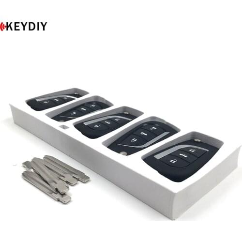 5pcs New KD900/KD MINI/KD-X2 B Series Remote Control KD B13 With 5pcs NO.02/13/21/77 Car Key Blade For Toyota