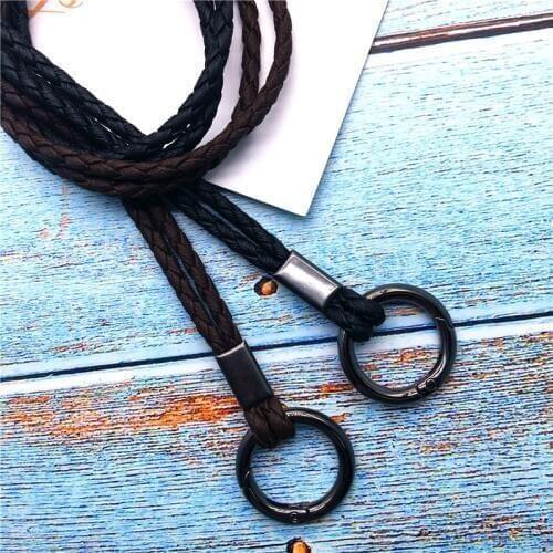 Fashion simple Weaving PU lanyards Neck straps Lanyard for keys for ID Card Pass Gym USB Phone lanyard Hang Rope Sling