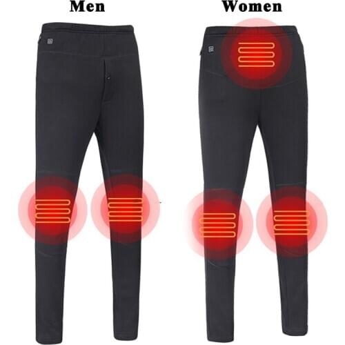 2020 Outdoor Hiking Pants Men&women USB Heated Pants WinterThermal High Waist Thermal Sport Heating Pant Climbing Trekking Pants