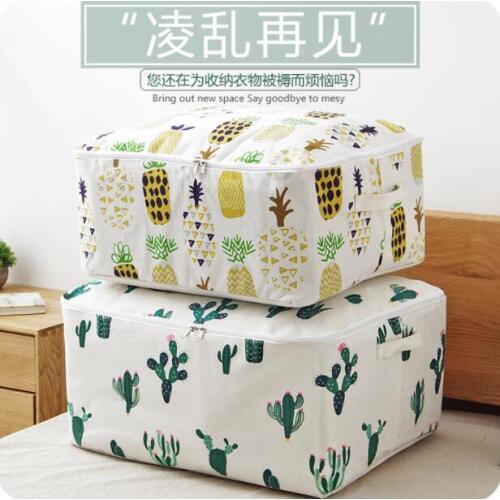Moisture-proof Wardrobe Clothing Organization Cotton Quilted Bag Moving Package Blanket Storage Folding Bag
