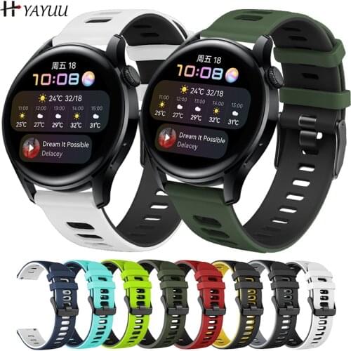 YAYUU 22mm Sport Bands for Huawei Watch 3/3 Pro Replacement Band for Huawei Watch GT2 Pro/GT 2e/GT 46mm/GT2 46mm Silicone Strap
