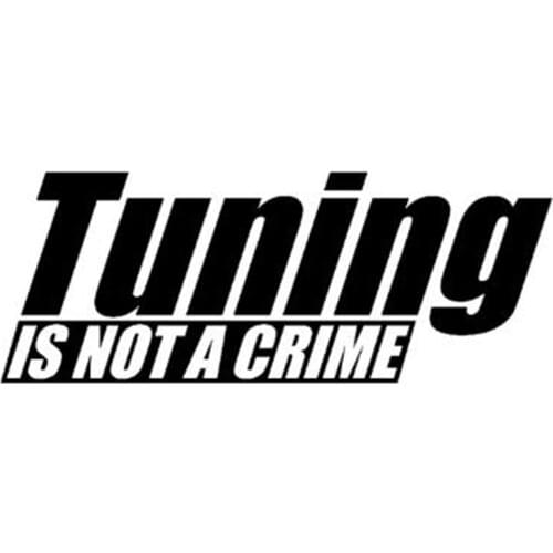 Black/Sliver Funny Car Styling Motorcycle Vinyl Car Sticker TUNING IS NOT CRIME Decal C281