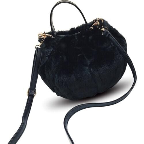 Women Fluffy Shoulder Messenger Bags Plush Surface Soft Sweet Casual Style Ladi 28GD