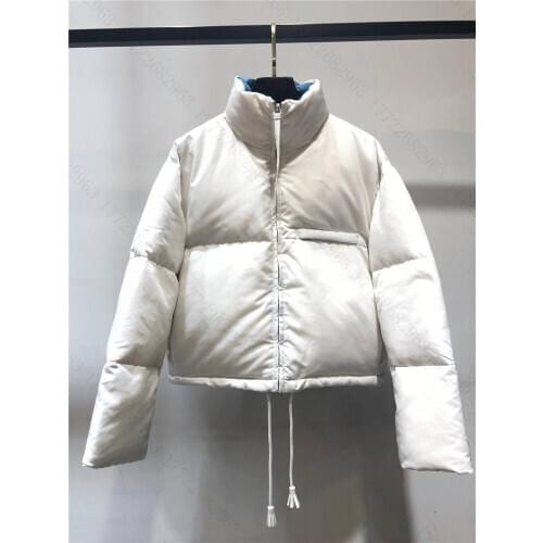 Winter womens two sides wear fluffy duck down coats female great quality Zipper sticthing thick warm down jacket F2557