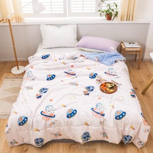 1PC Summer Quilted Blanket Thin Comforter Bedspread Double Bed Air Condition Quilt Student Kids Adult Bed Cover #sw