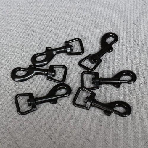 100 Pieces Black 15mm wholesale Metal Retaining ring Clip Trigger Dog Buckle Key Ring Key Hooks retaining ring DIY 15GK-h