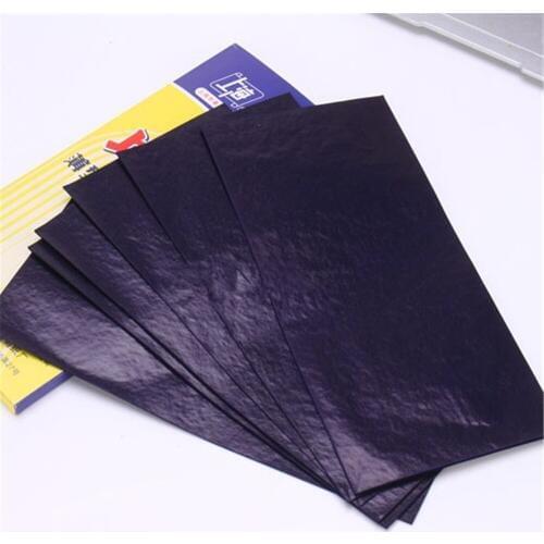 100pcs/box 48K Blue Carbon Stencil Transfer Paper Double Sided Hand Pro Copier Tracing Hectograph Repro 8.5x18.5cm