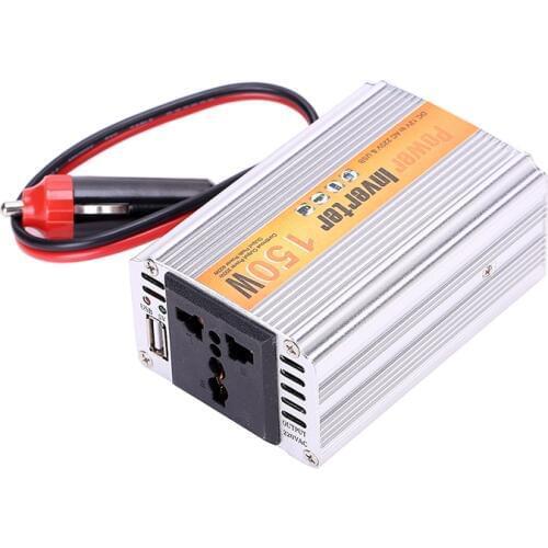 150W Portable Car Power Inverter Adapater Charger Converter Transformer DC 12V to AC 220V Free Shipping