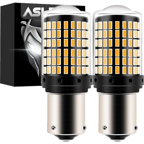 2pcs 3014 144smd Canbus S25 1156 P21W BA15S LED BAY15D BAU15S PY21W T20 LED 7440 7443 W21W 1157 Led Bulbs for Turn Signal Light