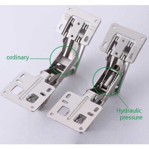 2 pcs /Lot Large Angle Type 170 Degree Furniture Cabinet Hinges Bridge Shaped Spring Hinge Hydraulic Buffer Damping Big Hinge