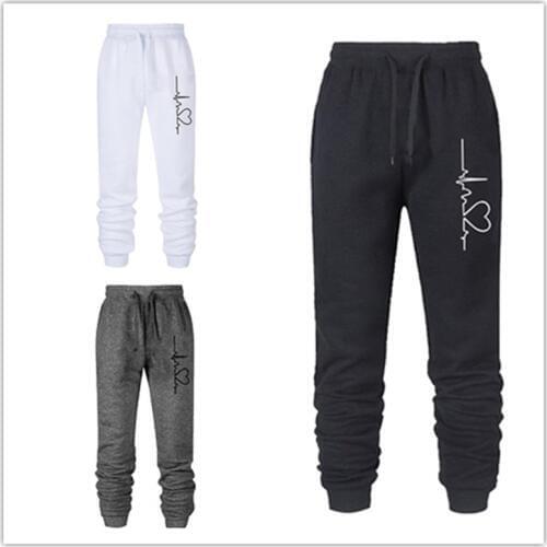 2020 Autumn Women Casual Gym Sweatpants Workout Cotton Trousers Print Thin Autumn Spring Female Sport Pants Running