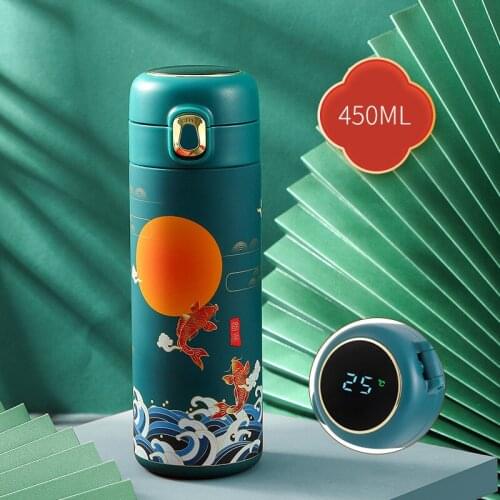 304 Stainless Steel Vacuum Cup Traditional Chinese Painting Thermos Cup Portable Thermos Cartoon Goddess Mug Cute Water Bottle