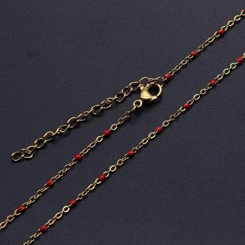 5pcs/lot Stainless Steel Gold Plated Colorful ball Basic Necklaces Wholesale Necklace Pendants Jewelry Making Charms Top Quality