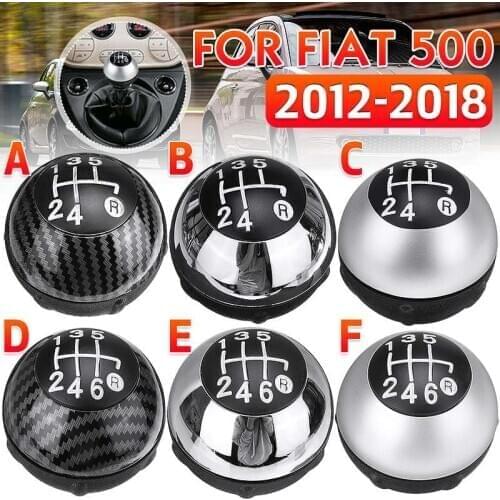 5 Speed 6 Speed Car Styling Gear Shift Knob Lever Shifter Gear Knob Hand Ball For Fiat 500 2012 2013 2014 2015 2016 2017 2018
