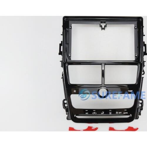 9 inch Car Fascia Radio Panel for TOYOTA Vios 2018+, Yaris 2017+ (Auto A/C, Thai Version) Dash Kit Install Facia Bezel Adapter