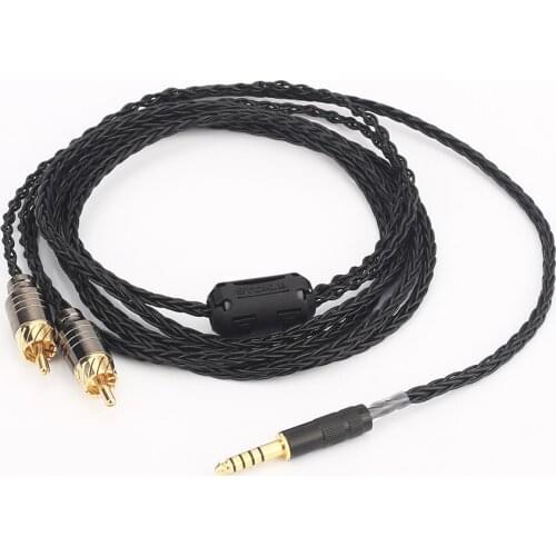 Audiocrast Hi-End 2.5/3.5/4.4mm Balanced Male to 2 RCA Male HIFI Audio Adapter Cable 7N OCC Silver plated Cable