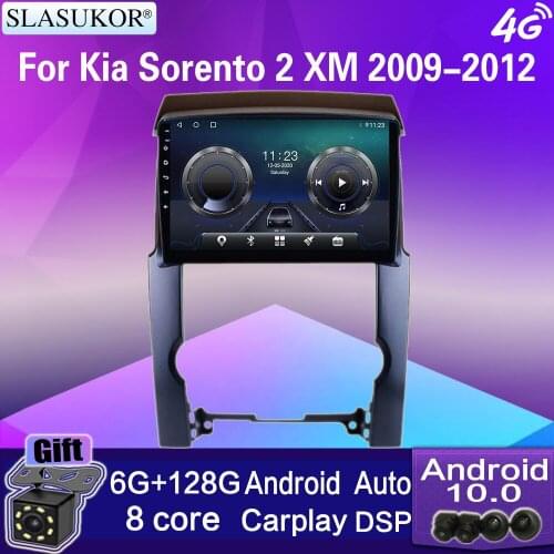 10" Android 10 For Kia Sorento 2 XM 2009-2012 Car Radio Multimedia Video Player Navigation GPS Carplay BT No 2din 2 Din DVD