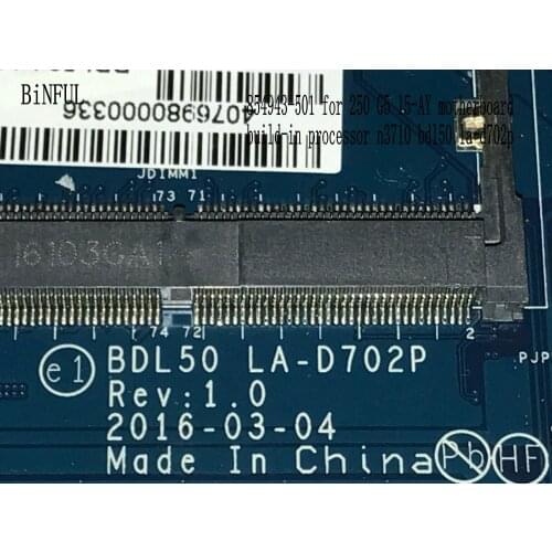 FAST DELIVERY,AVAILABLE,100% NEW MAINBOARD BDL50 LA-D702P FOR HP 15-AY MOTHERBOARD ONBOARD N3710 PROCESSOR