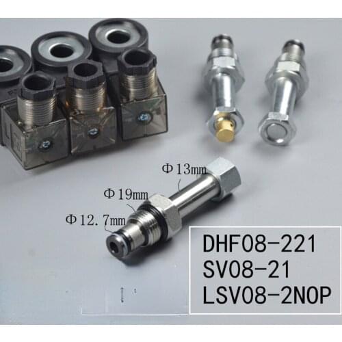 Two-position Two Normally Open DHF08-221 Hydraulic Threaded Cartridge Solenoid Directional Valve SV08-21 LSV08-NOP
