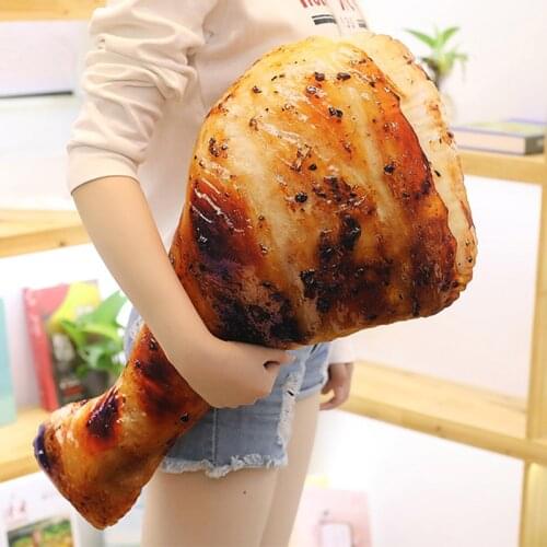 60-110CM Simulation Food Real life Style Chicken Leg Toy Chick Wing Drumstick Fried Rice Noodles Pillow Cushion Birthday Gift